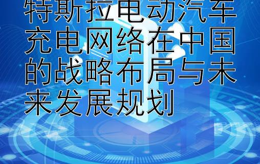 特斯拉电动汽车充电网络在中国的战略布局与未来发展规划